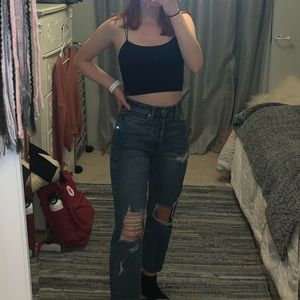 (wild fable) ripped straight leg jeans